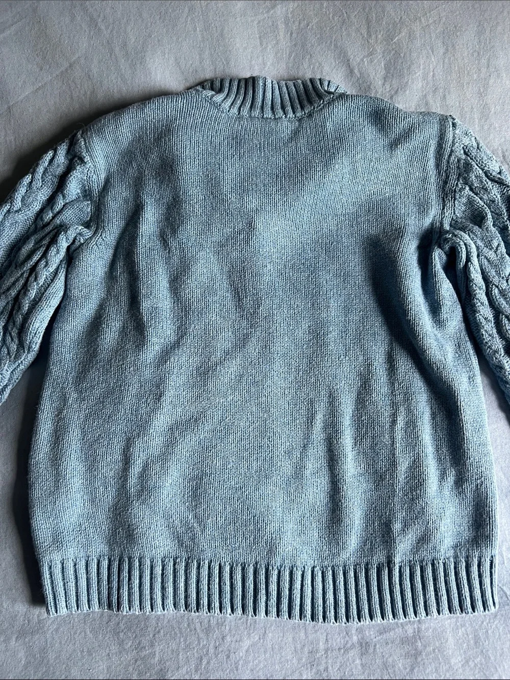 Gymboree Boys Blue Cable Knit Henley Sweater